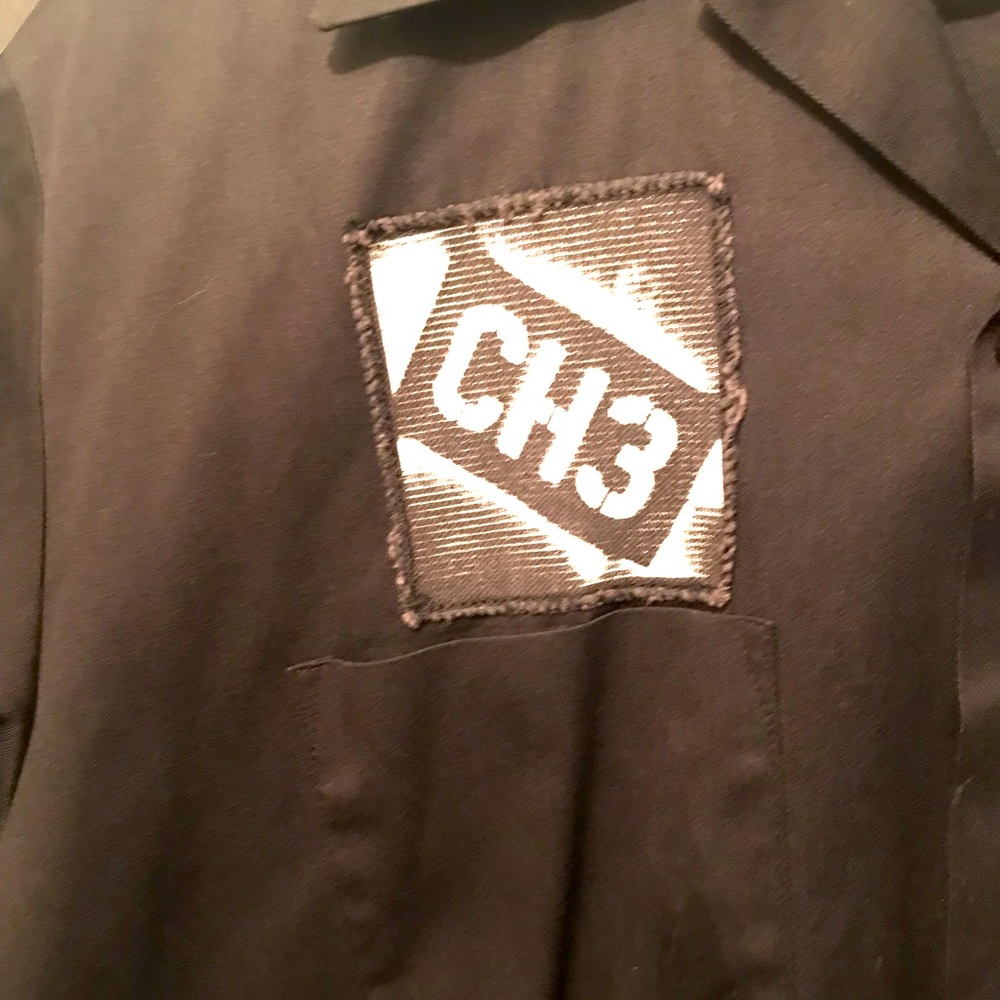 Channel 3 button up punk shirt